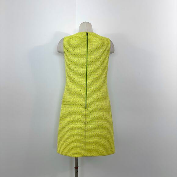 Alice + Olivia Clyde Sequin-Embellished Mini Dress Boucle-Tweed Neon 8 - Picture 6 of 10